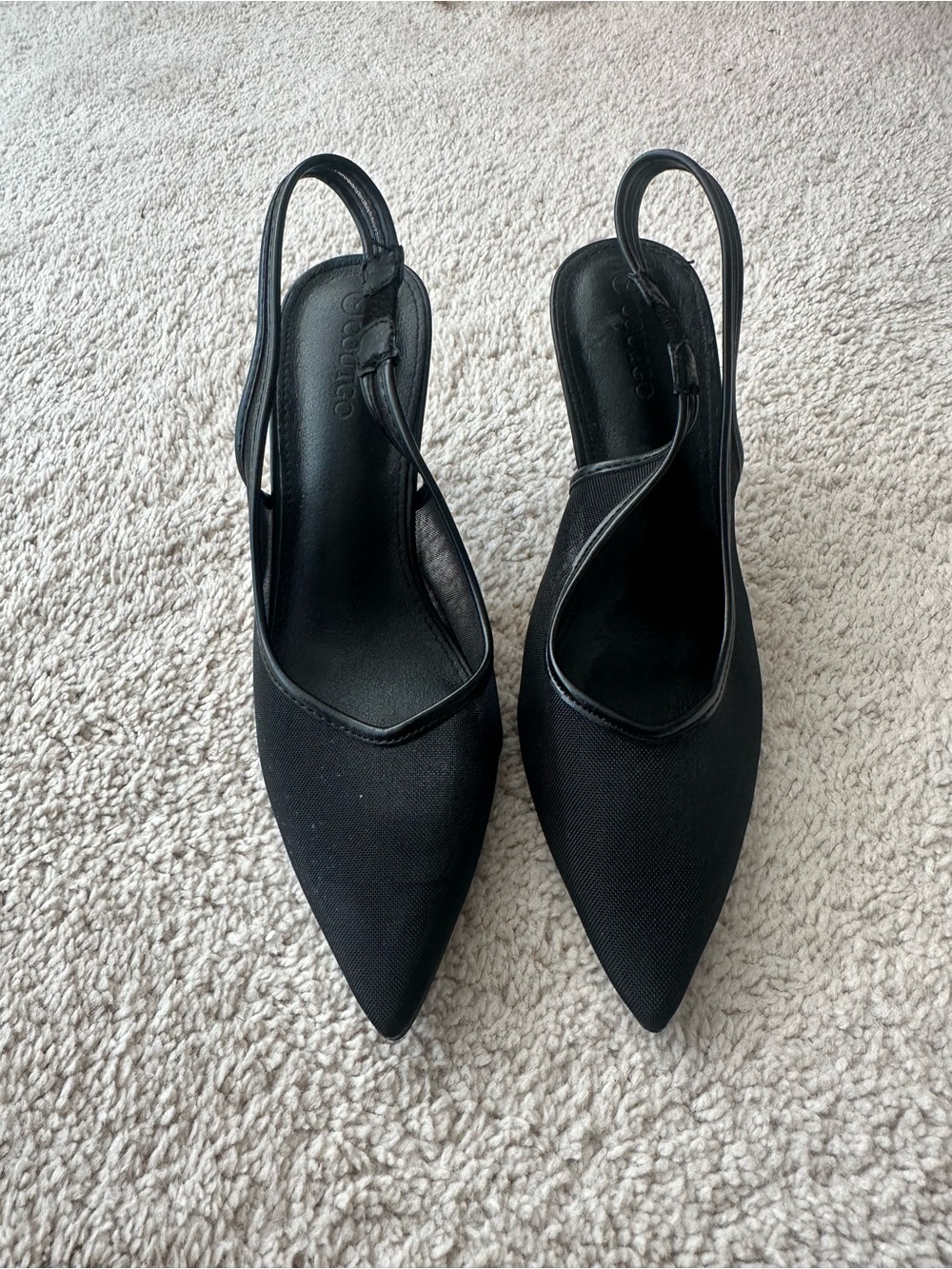 Mesh pointed heels